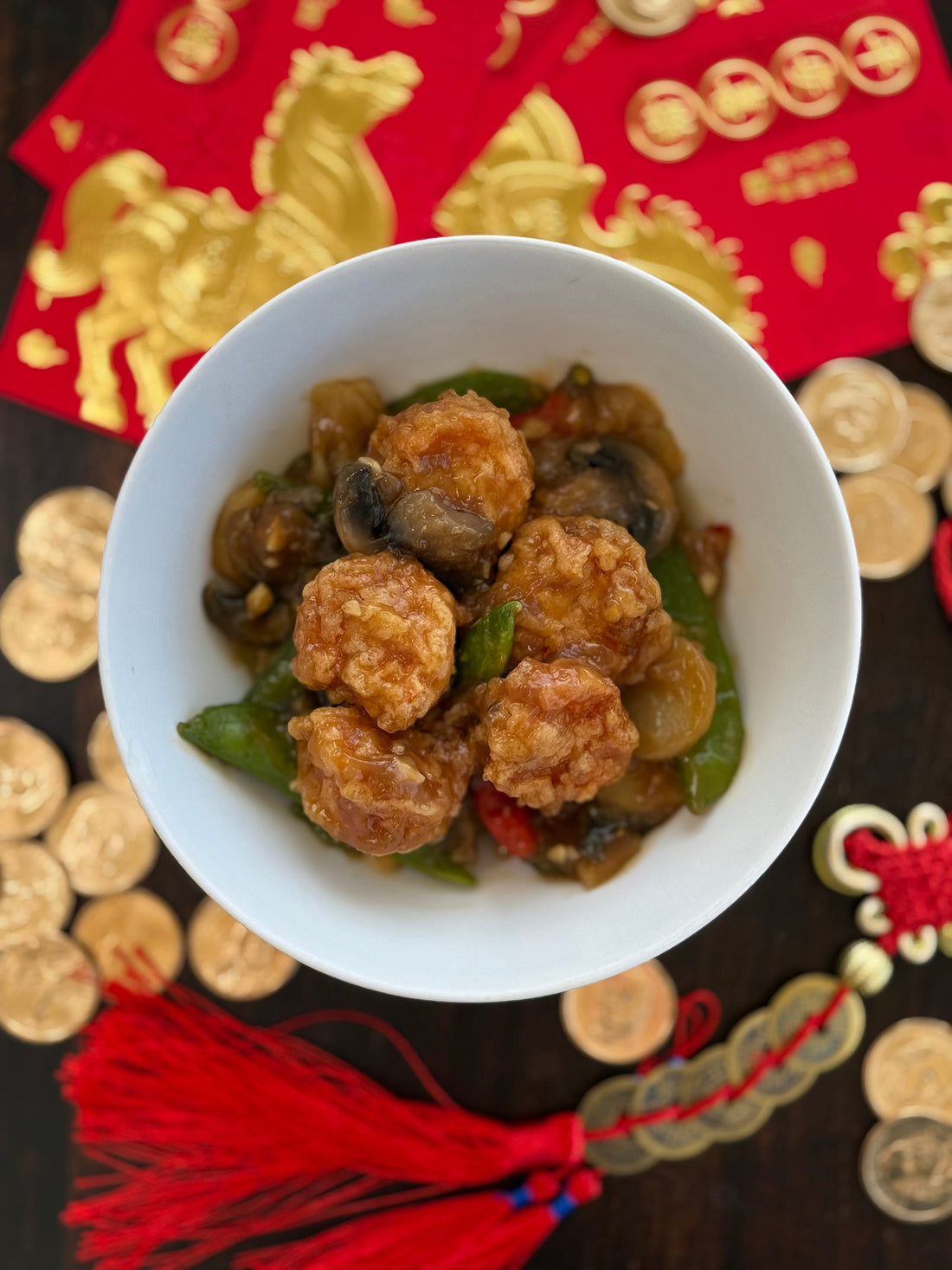Chow Har Kew (Crispy Shrimp with Vegetables)